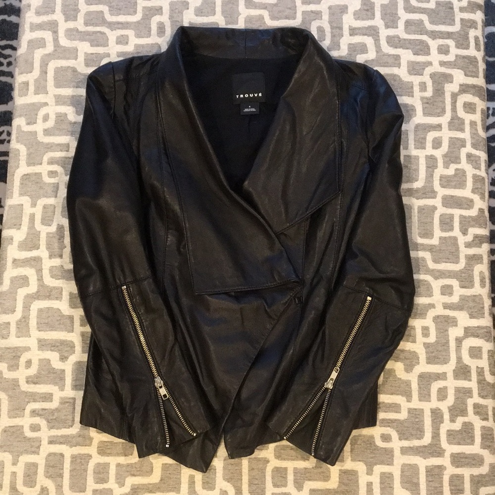 Black Leather Moto Jacket